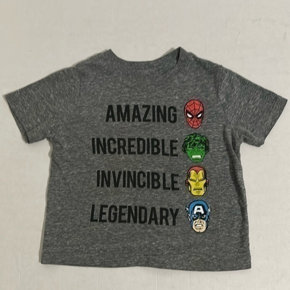 Marvel Super Hero Grey Top size 2T